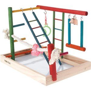 Bird Life Wooden Playpen – Perfect for Cockatiels and Conures – Large